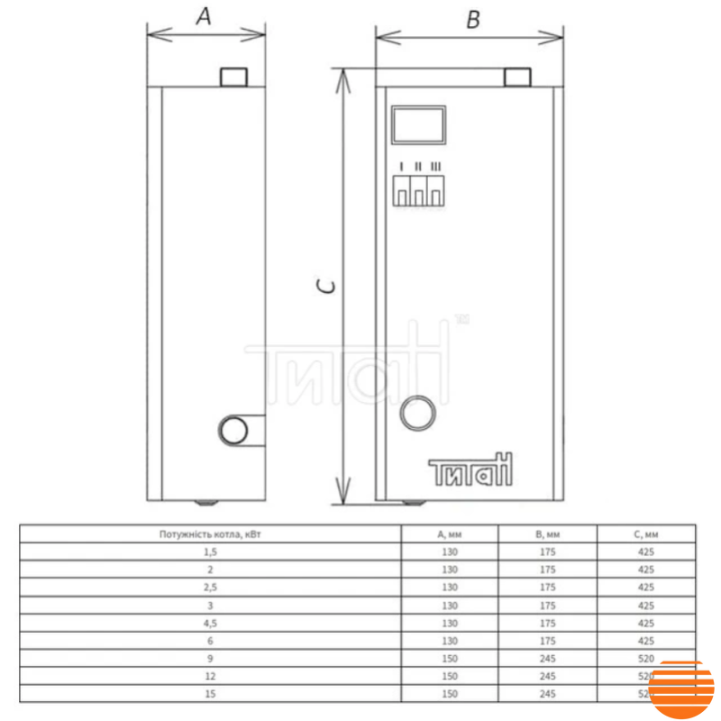ТІТАН Котел микро NEW 4.5кВт/380В (101007)