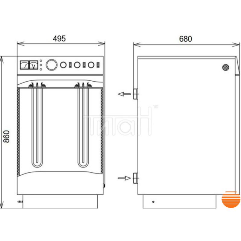 ТІТАН Котел напольный 90кВт/380В (106019)