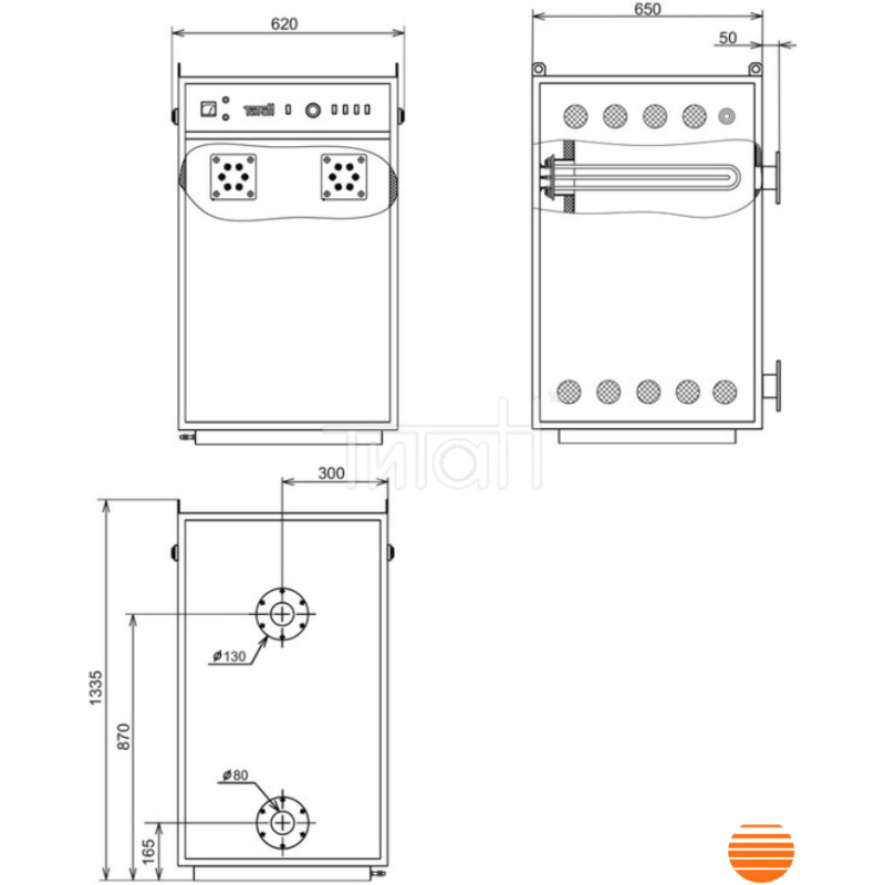 ТІТАН Котел напольный 120кВт/380В (106021)