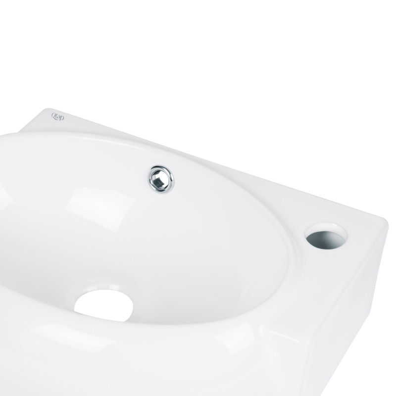 Qtap Раковина Leo 430x290x140 White QT11115011RWN