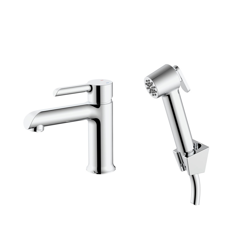 Qtap Змішувач для раковини Grand (з гігієнічним душем) QTGRA272CRM45670 Chrome