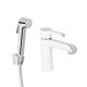 Qtap Змішувач для раковини Grand (з гігієнічним душем) QTGRA272CRW45671 Chrome/White