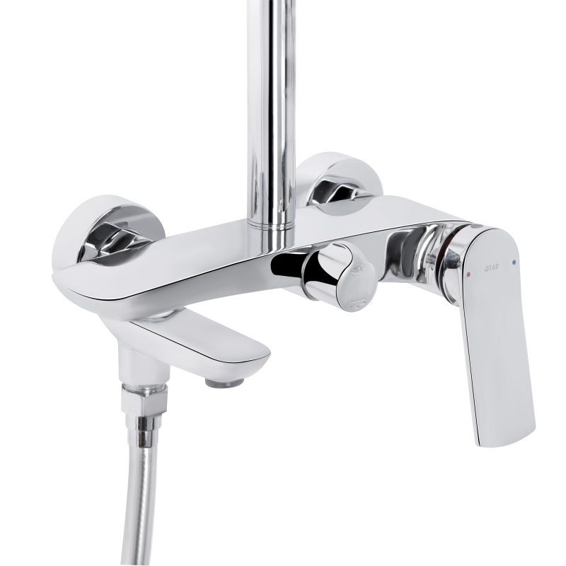 Qtap Душова система універсальна Slavonice на три споживача (з виливом) QTSLA111CRM45909 Chrome