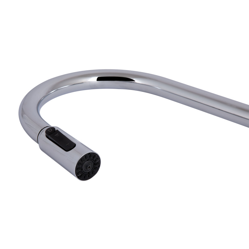 Qtap Змішувач для кухні Rozcesti з висувним виливом з підключенням для питної води QTROZ366CRM45938 Chrome