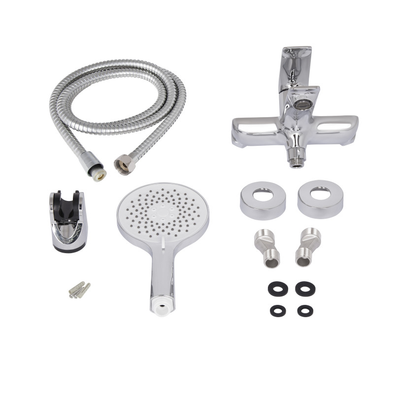 Qtap Змішувач для ванни Vlasta New (з душовим гарнітуром) QTVLA259CRM45642 Chrome