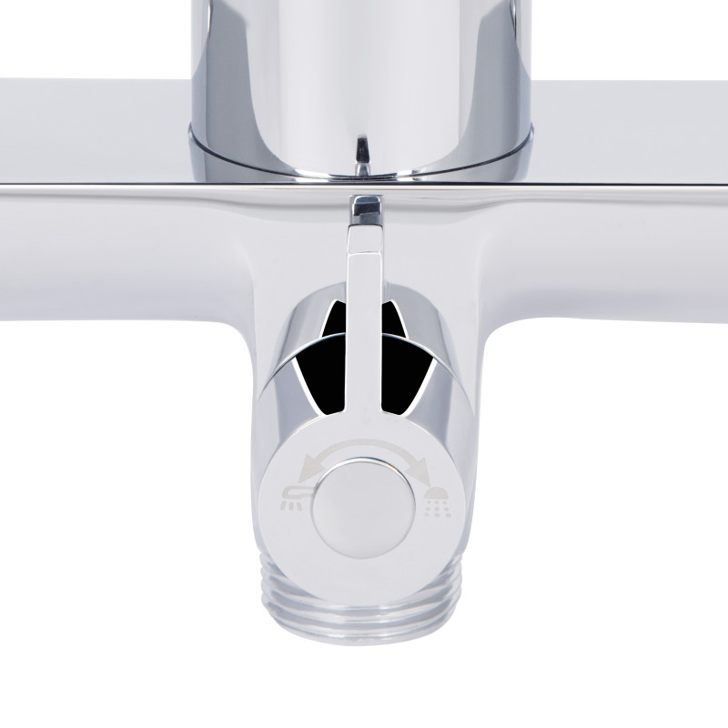 Qtap Змішувач для ванни Vlasta New з довгим поворотним виливом (з душовим гарнітуром) QTVLA260CRM45644 Chrome