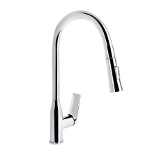 Qtap Змішувач для кухні Vlasta New з висувним виливом QTVLA344CRM45646 Chrome