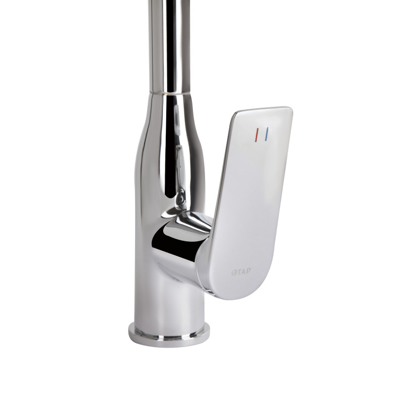 Qtap Змішувач для кухні Vlasta New з висувним виливом QTVLA344CRM45646 Chrome