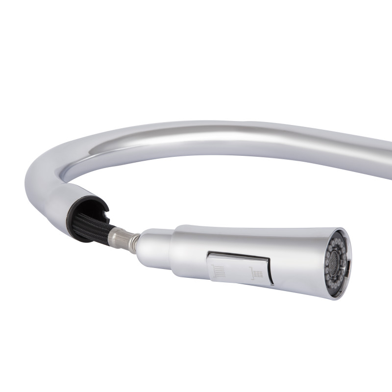 Qtap Змішувач для кухні Vlasta New з висувним виливом QTVLA344CRM45646 Chrome