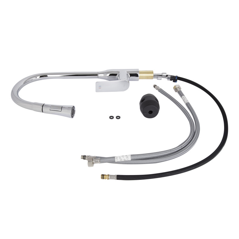 Qtap Змішувач для кухні Vlasta New з висувним виливом QTVLA344CRM45646 Chrome