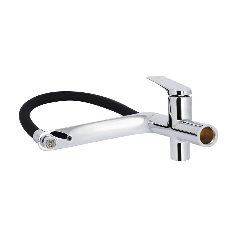 Qtap Змішувач для кухні Vlasta New з гнучким виливом з підключенням для питної води QTVLA364CRM45648 Chrome