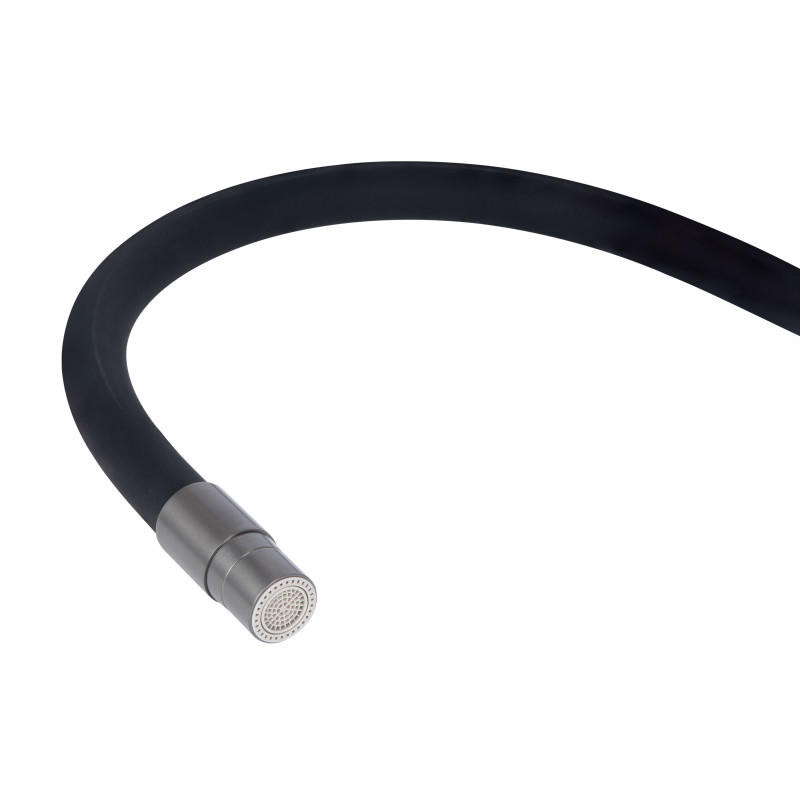 Qtap Змішувач для кухні Vlasta New з гнучким виливом з підключенням для питної води QTVLA364GMB45649 Gunmetal Black PVD