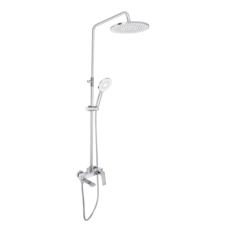 Qtap Душова система універсальна Vlasta New на три споживача (з виливом) QTVLA111CRM45650 Chrome