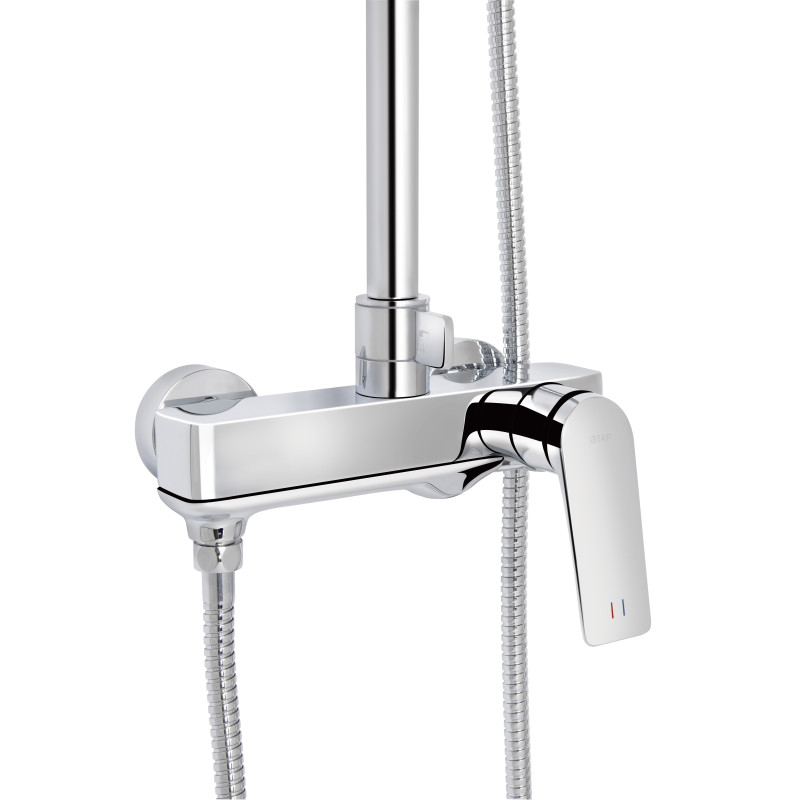 Qtap Душова система універсальна Vlasta New на три споживача (з виливом) QTVLA111CRM45650 Chrome