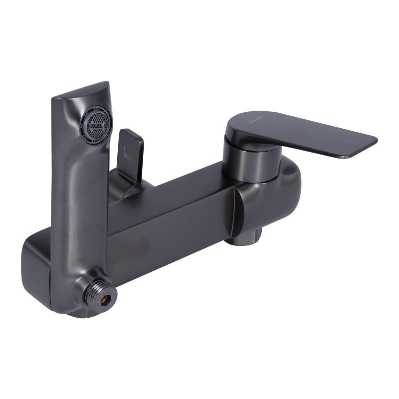 Qtap Душова система універсальна Vlasta New на три споживача (з виливом) QTVLA111GMB45651 Gunmetal Black PVD