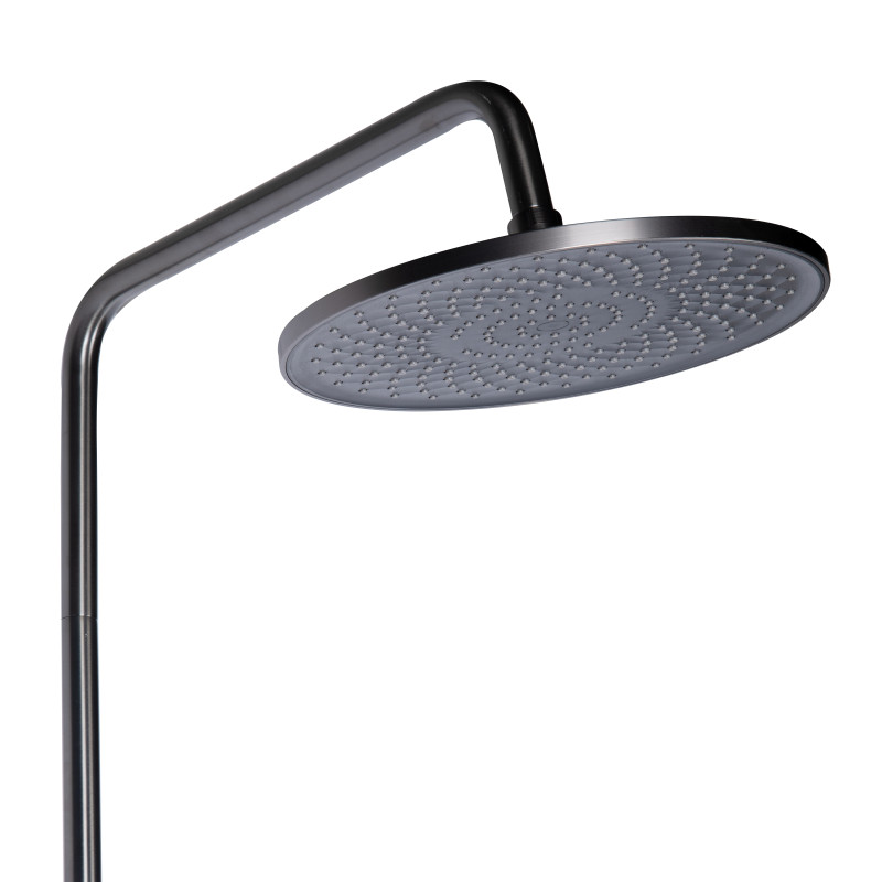 Qtap Душова система універсальна Vlasta New на три споживача (з виливом) QTVLA111GMB45651 Gunmetal Black PVD