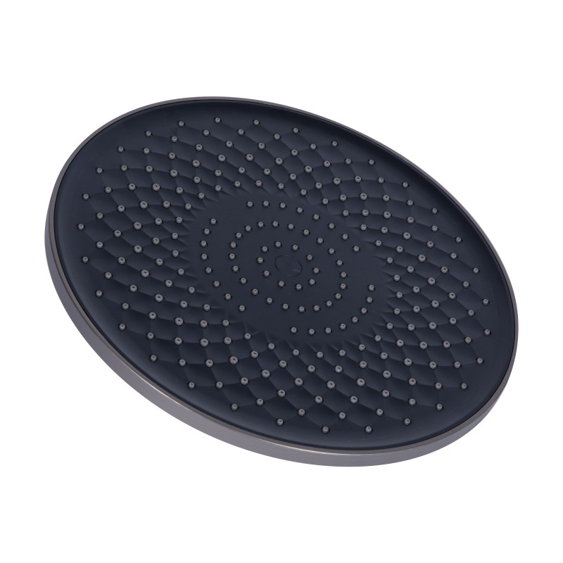 Qtap Душова система універсальна Vlasta New на три споживача (з виливом) QTVLA111GMB45651 Gunmetal Black PVD