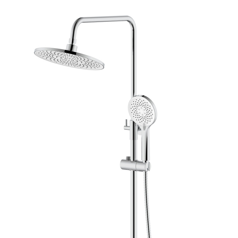 Qtap Душова система універсальна Taurus на три споживача (з виливом) QTTAU111CRM45665 Chrome