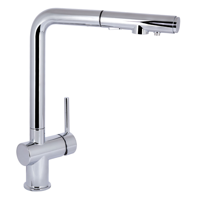 Qtap Змішувач для кухні Rozcesti з висувним виливом з підключенням для питної води QTROZ367CRM45941 Chrome