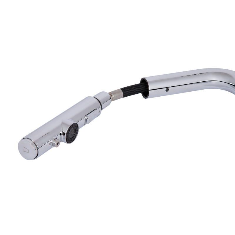 Qtap Змішувач для кухні Rozcesti з висувним виливом з підключенням для питної води QTROZ367CRM45941 Chrome