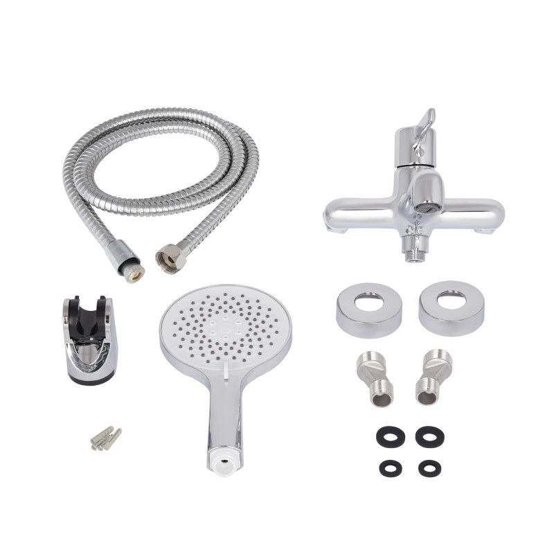 Qtap Змішувач для ванни Cardinal (з душовим гарнітуром) QTCAR259CRM45656 Chrome