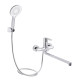 Qtap Змішувач для ванни Cardinal з довгим поворотним виливом (з душовим гарнітуром) QTCAR260CRM45657 Chrome