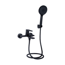 Qtap Змішувач для ванни Taurus (з душовим гарнітуром) QTTAU259BLM45662 Black Matt