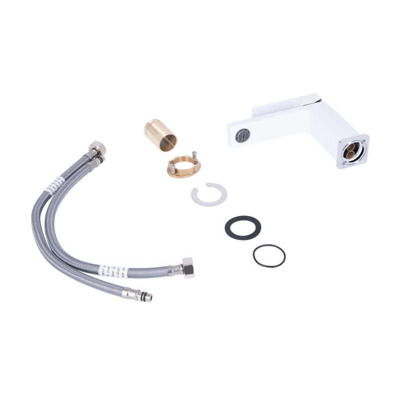 Qtap Змішувач для раковини Gemini QTGEM270CRW45675 Chrome/White