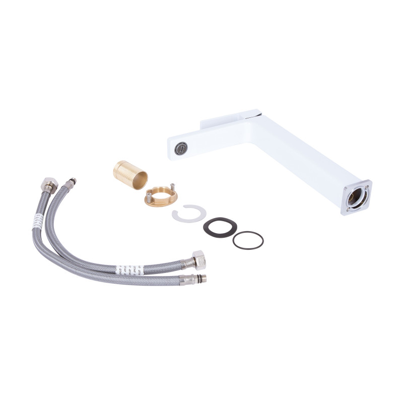 Qtap Змішувач для раковини Gemini високий QTGEM269CRW45679 Chrome/White