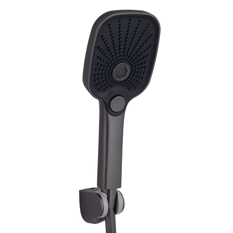 Qtap Змішувач для ванни Gemini (з душовим гарнітуром) QTGEM259GMB45684 Gunmetal Black PVD