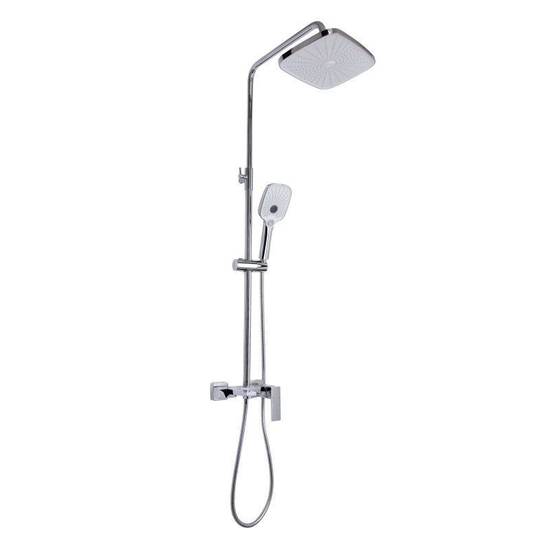 Qtap Душова система універсальна Gemini на три споживача (з виливом) QTGEM111CRM45685 Chrome