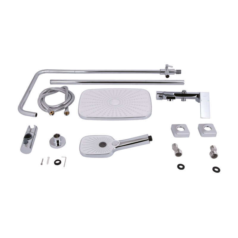 Qtap Душова система універсальна Gemini на три споживача (з виливом) QTGEM111CRM45685 Chrome