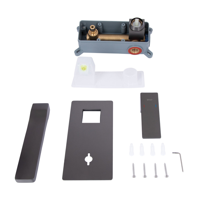 Qtap Змішувач для раковини Gemini прихованого монтажу QTGEM273GMB45695 Gunmetal Black PVD