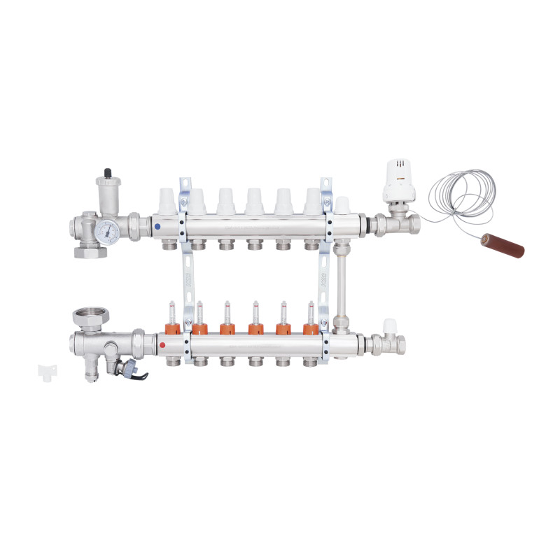 Колекторна група Icma 3/4" 6 виходів, з витратоміром №A2K013 (A2K013APK06)