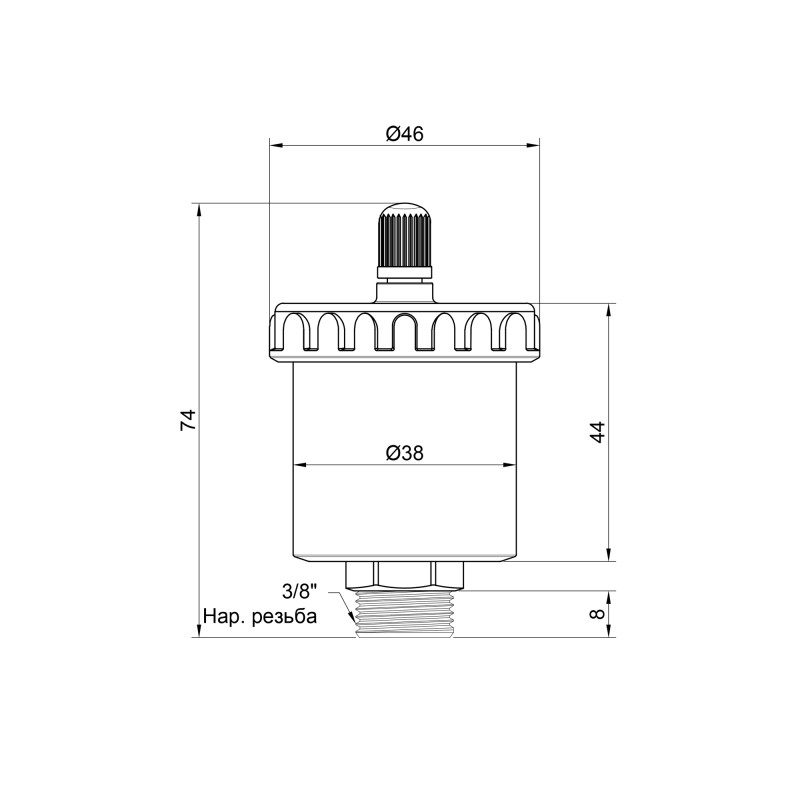 Icma Повітровідвідник автоматичний 3/8" №707 (82707AC05)
