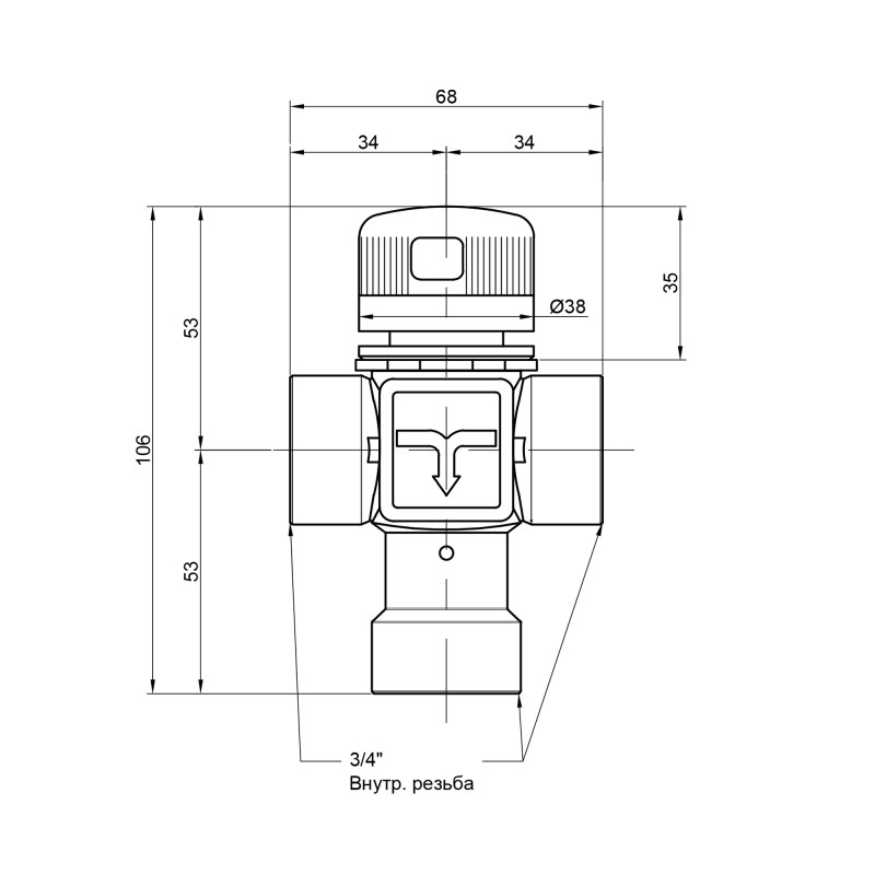 Icma Змішувач термостатичний 3/4" №149 (90149AE05)