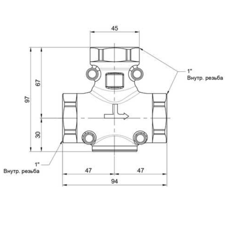Icma Антиконденсаційний клапан 1" 55°C №133 (90133AF0555)