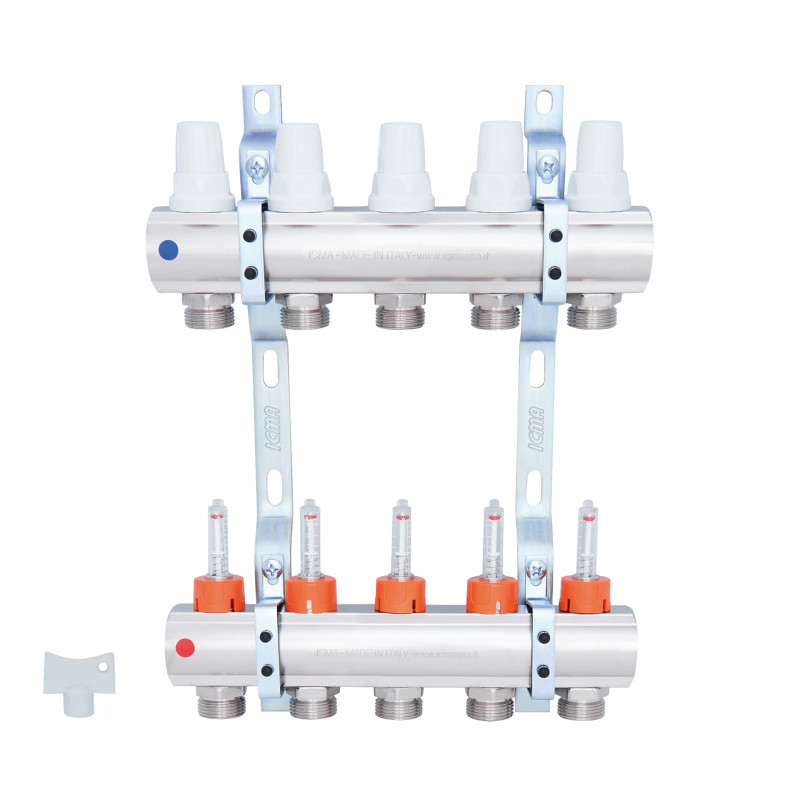 Колектор Icma 1" 5 виходів, з витратомірами №K013 (87K013PQ06)