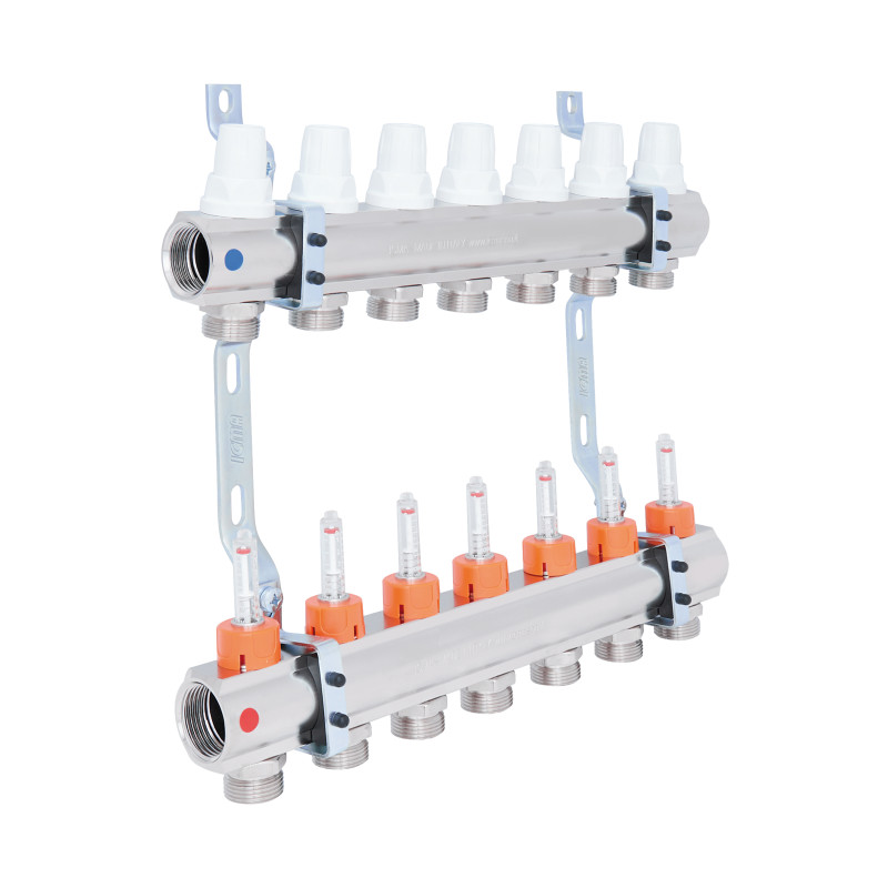 Колектор Icma 1" 7 виходів, з витратомірами №K013 (87K013PR06)