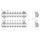 Колектор Icma 1" 10 виходів, з витратомірами №K013 (87K013PM06)