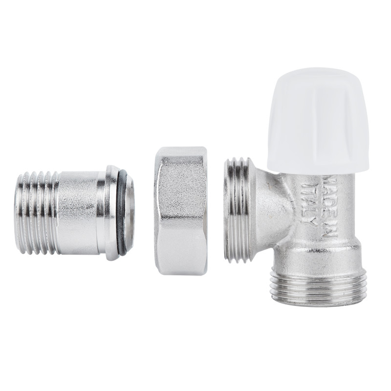 Icma Кран радіаторний 1/2" кутовий під фітінг, без ручки №827 (82827AD06)