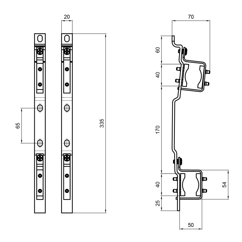 Кронштейн Icma 1" з антивібраційними вставками (пара) №208 (87208AF06)