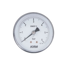 Icma Манометр 1/4" 0-6 бар, заднє підключення №243 (91243AB06)