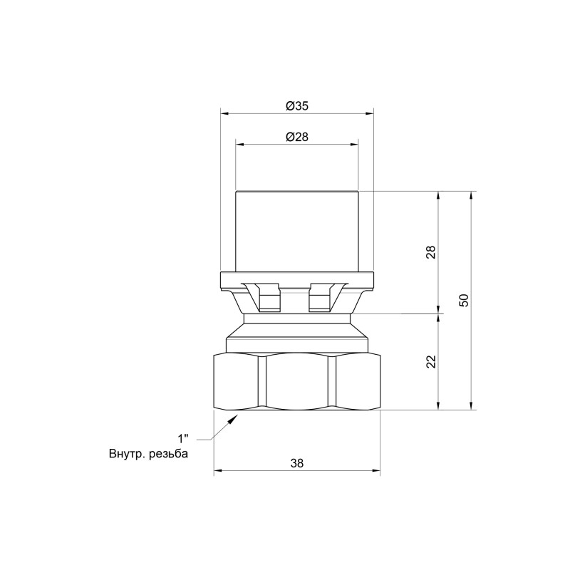 Icma Перехідник прес 26х1/2" ВР №401 (81401AFGP06)