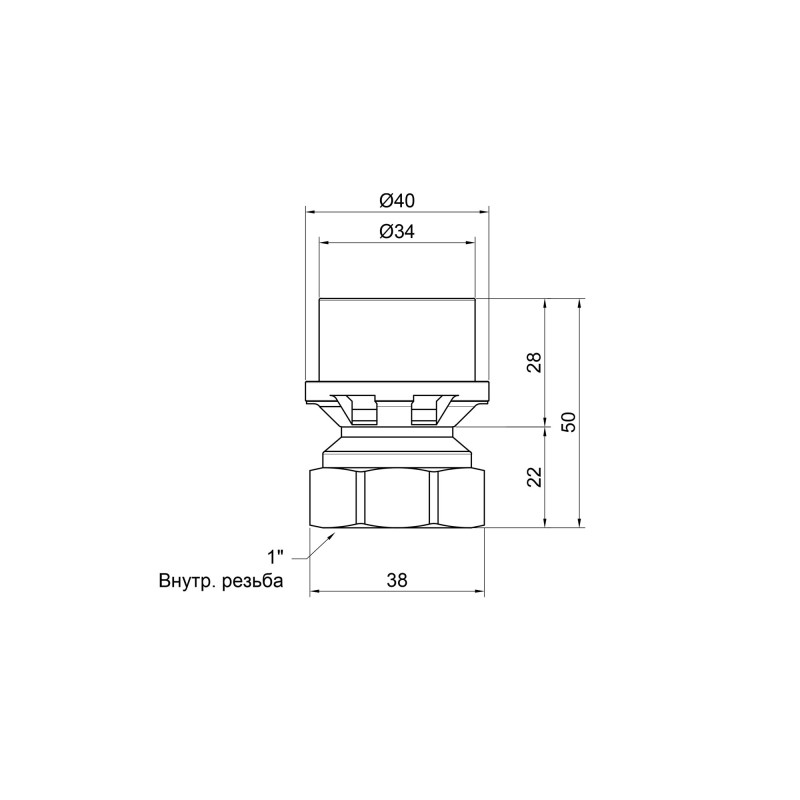 Icma Перехідник прес 32х1" ВР №401 (81401AFGQ06)