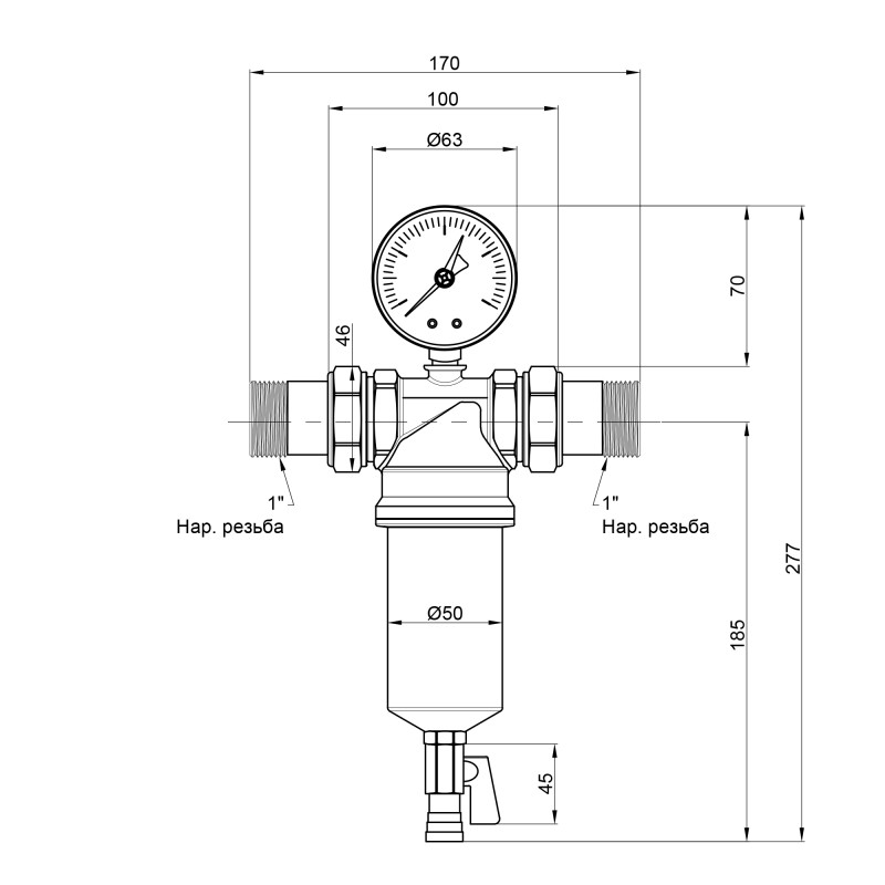 Icma Самопромивний фільтр 1" №751 (83751AF05)