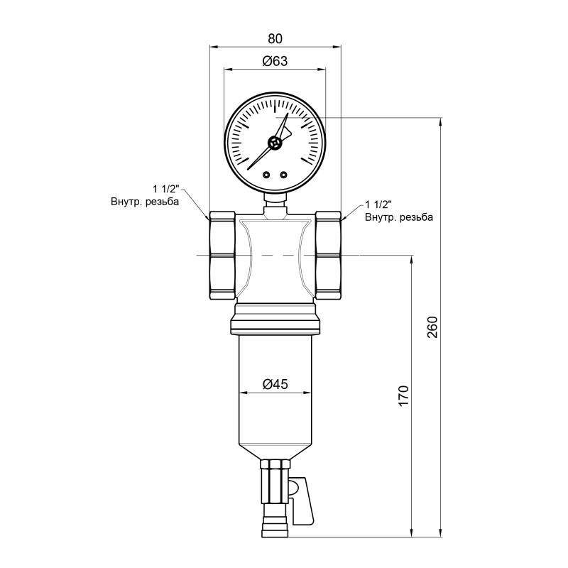 Icma Фільтр самопромивний  1 1/2" №750 (83750AH05)