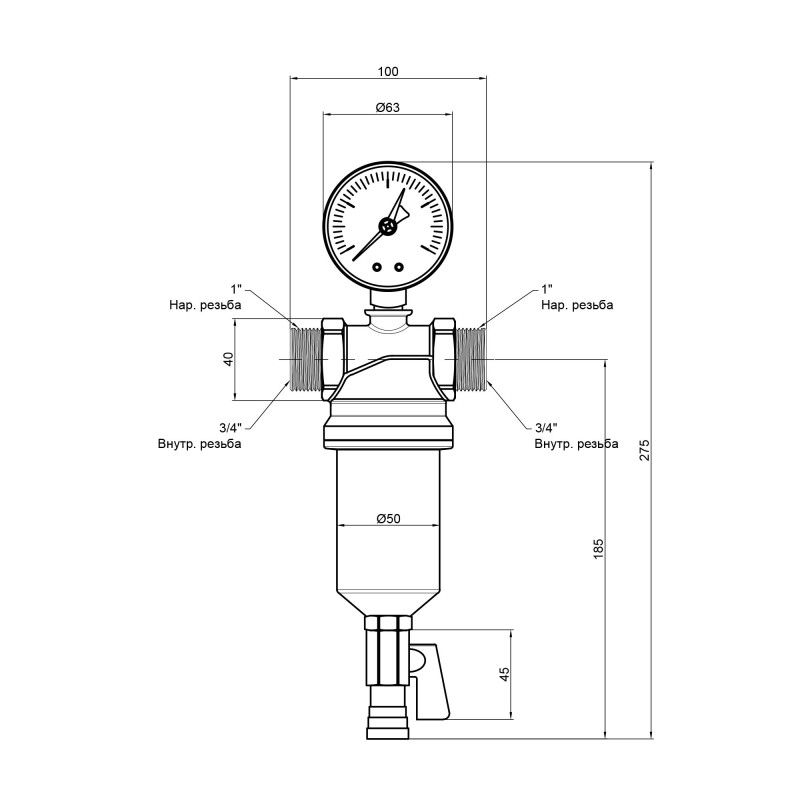 Icma Фільтр самопромивний  3/4" №750 (83750AE05)