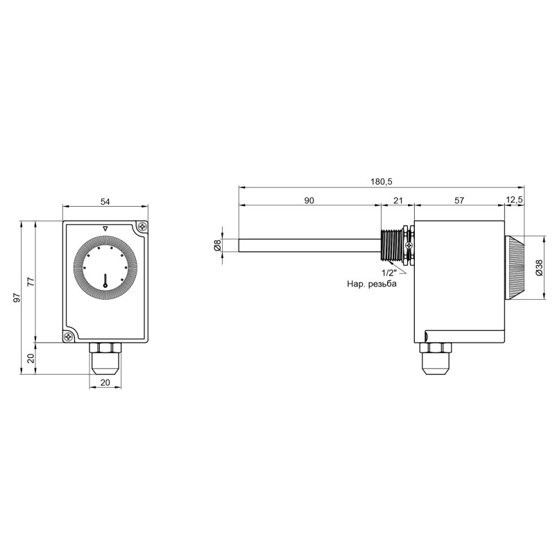 Icma Термостат погружний регульований №611 (9061109053)