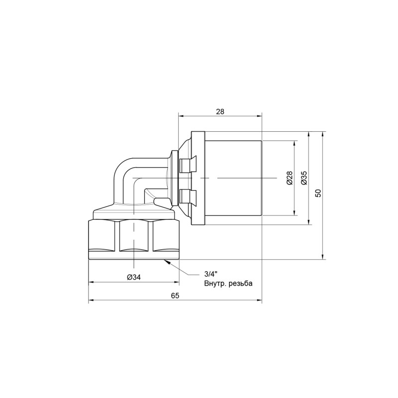 Icma Кутик прес 26х3/4" ВР №405 (81405AEGP06)